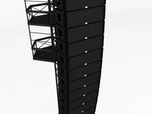 speaker concert system scaffolding tower array 3D Model