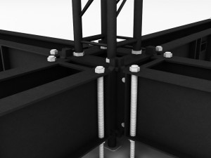 speaker concert system scaffolding tower array 3D Модель