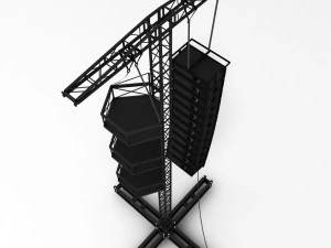 speaker concert system scaffolding tower array 3D Model