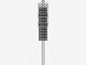 speaker concert system scaffolding tower array 3D Модель