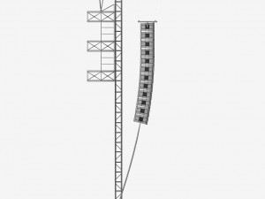 speaker concert system scaffolding tower array 3D Модель