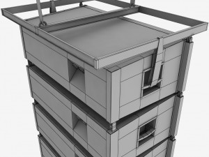 speaker concert system scaffolding tower array 3D Модель