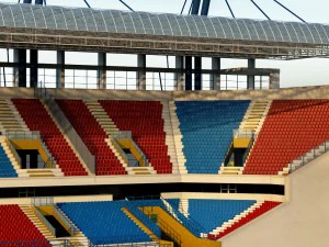 Stadium seating tribune wide high detail 3D Model
