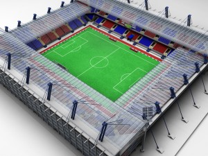 Soccer football stadium high detail Modelo 3D