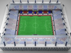 Soccer football stadium high detail 3D Model