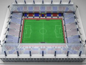Soccer football stadium high detail 3D Model