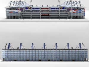 Soccer football stadium high detail 3D Model