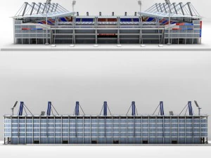Soccer football stadium high detail 3D Model