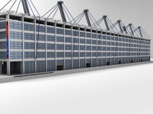 Soccer football stadium high detail 3D Model