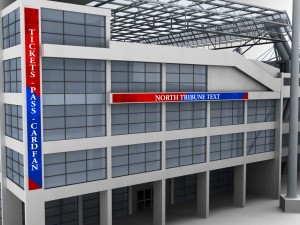 Soccer football stadium high detail 3D Model