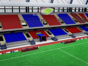 Soccer football stadium high detail 3D Model