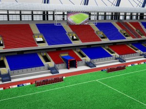 Soccer football stadium high detail 3D Model