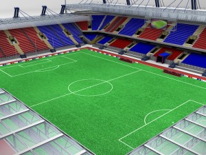 Soccer football stadium high detail 3D Model