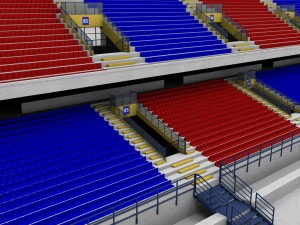 Soccer football stadium high detail 3D Model