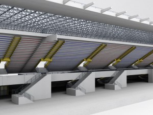 Soccer football stadium high detail 3D Model