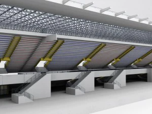 Soccer football stadium high detail 3D Model