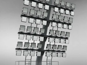 Soccer football stadium high detail 3D Model