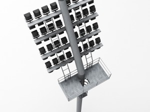 Soccer football stadium high detail 3D Model