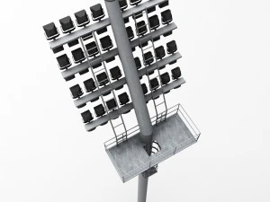 Soccer football stadium high detail 3D Model