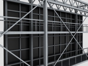 Soccer football stadium high detail 3D Model