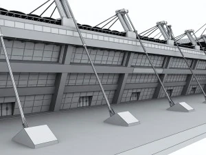 Soccer football stadium high detail 3D Model