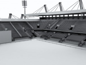 Soccer football stadium high detail 3D Model