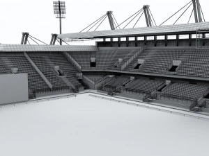 Soccer football stadium high detail 3D Model