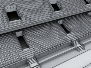 Soccer football stadium high detail 3D Model