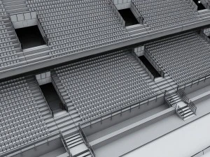 Soccer football stadium high detail 3D Model