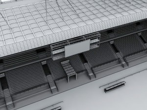 Soccer football stadium high detail 3D Model