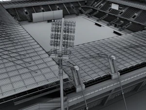 Soccer football stadium high detail 3D Model