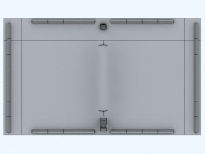 badminton court arena 3D Model