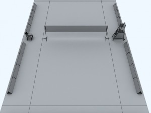 badminton court arena 3D Model
