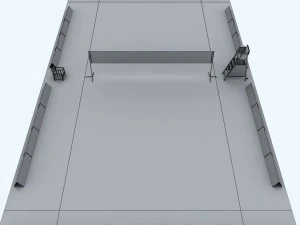 badminton court arena 3D Model