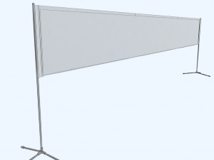 badminton net Modello 3D