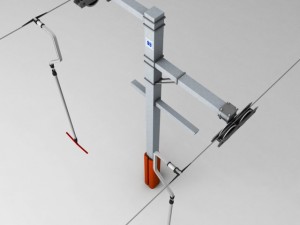 ski lift pole rod Modelo 3D