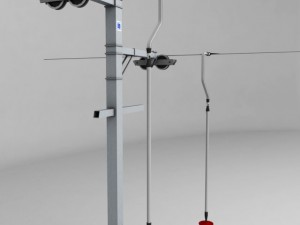 ski lift pole rod Modelo 3D