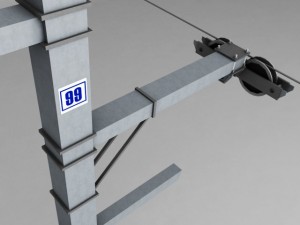 ski lift pole rod Modelo 3D