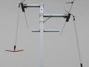 ski lift pole rod Modelo 3D