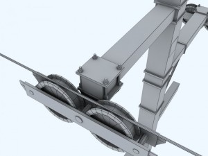 ski lift pole rod Modelo 3D