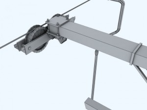 ski lift pole rod Modelo 3D