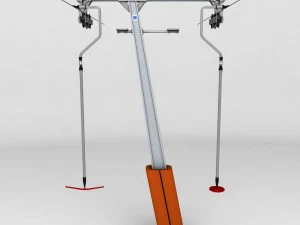 batang tiang lift ski 2 Model 3D