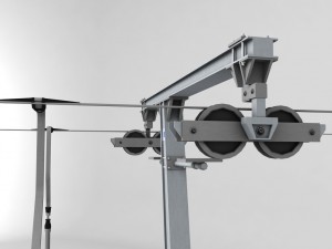 ski lift pole rod 2 Modelo 3D