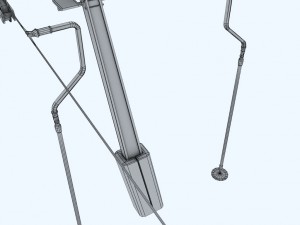 ski lift pole rod 2 Modelo 3D