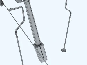 batang tiang lift ski 2 Model 3D