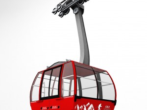 ski lift gondola cable car Model 3D