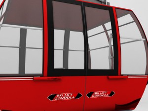 ski lift gondola cable car Model 3D