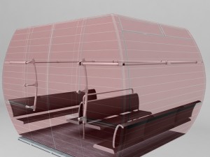 ski lift gondola cable car Model 3D