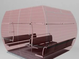 ski lift gondola cable car 3D Model