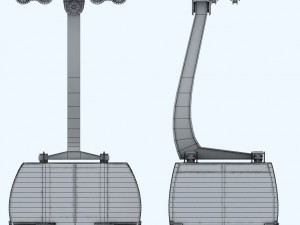 ski lift gondola cable car Model 3D